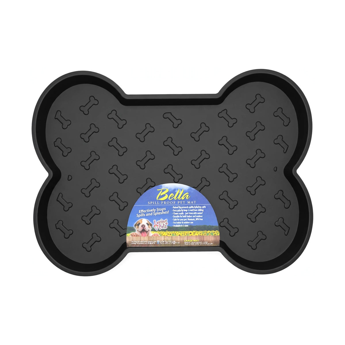 Loving Pets Bella Spill-Proof Pet Mat, Large
