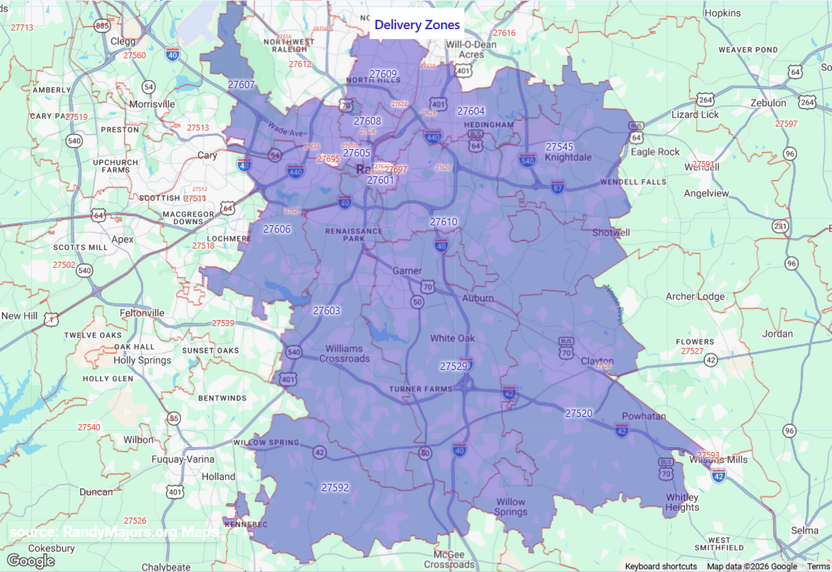 Khrysco delivery area map