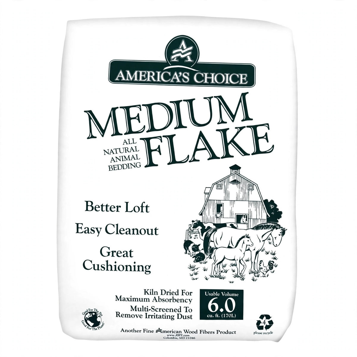 America's Choice Medium Flake All Natural Animal Bedding, 6.0 cu ft