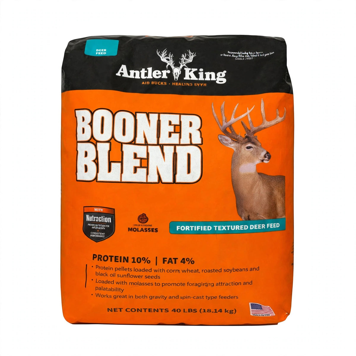Antler King Booner Blend Fortified Textured Protein Deer Feed, 40 lb bag