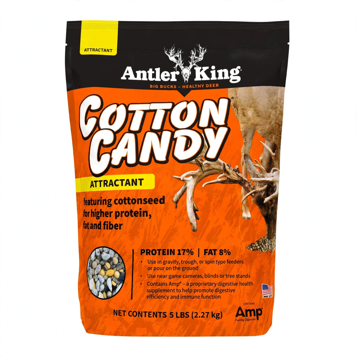 Antler King Cotton Candy deer attractant bag, 5 lb with cottonseed