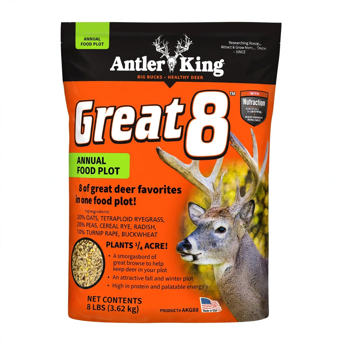 Antler King Great 8 Annual Deer Food Plot Blend, 8 lb