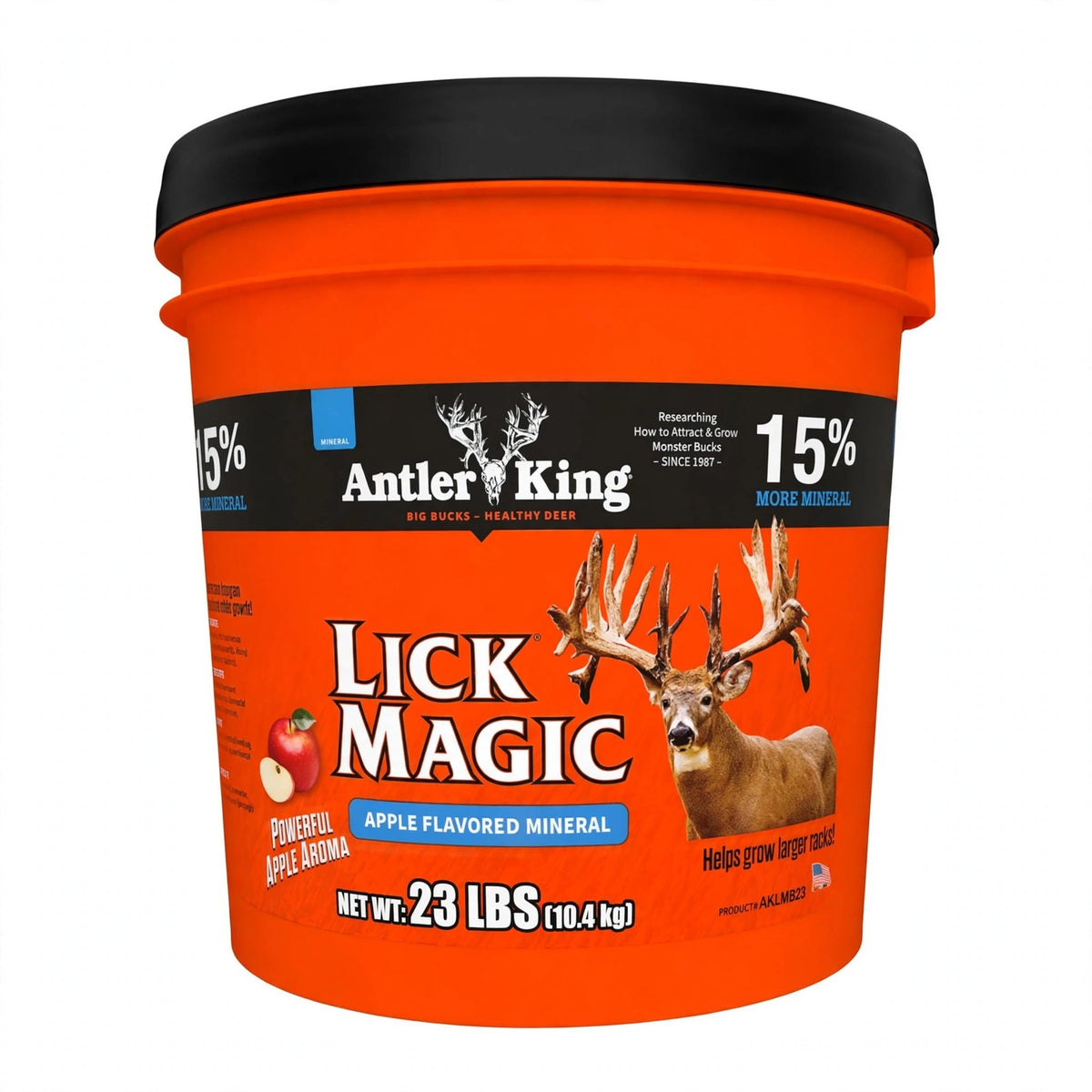 Antler King Lick Magic Apple Flavored Mineral Deer Attractant, 23 lb bucket