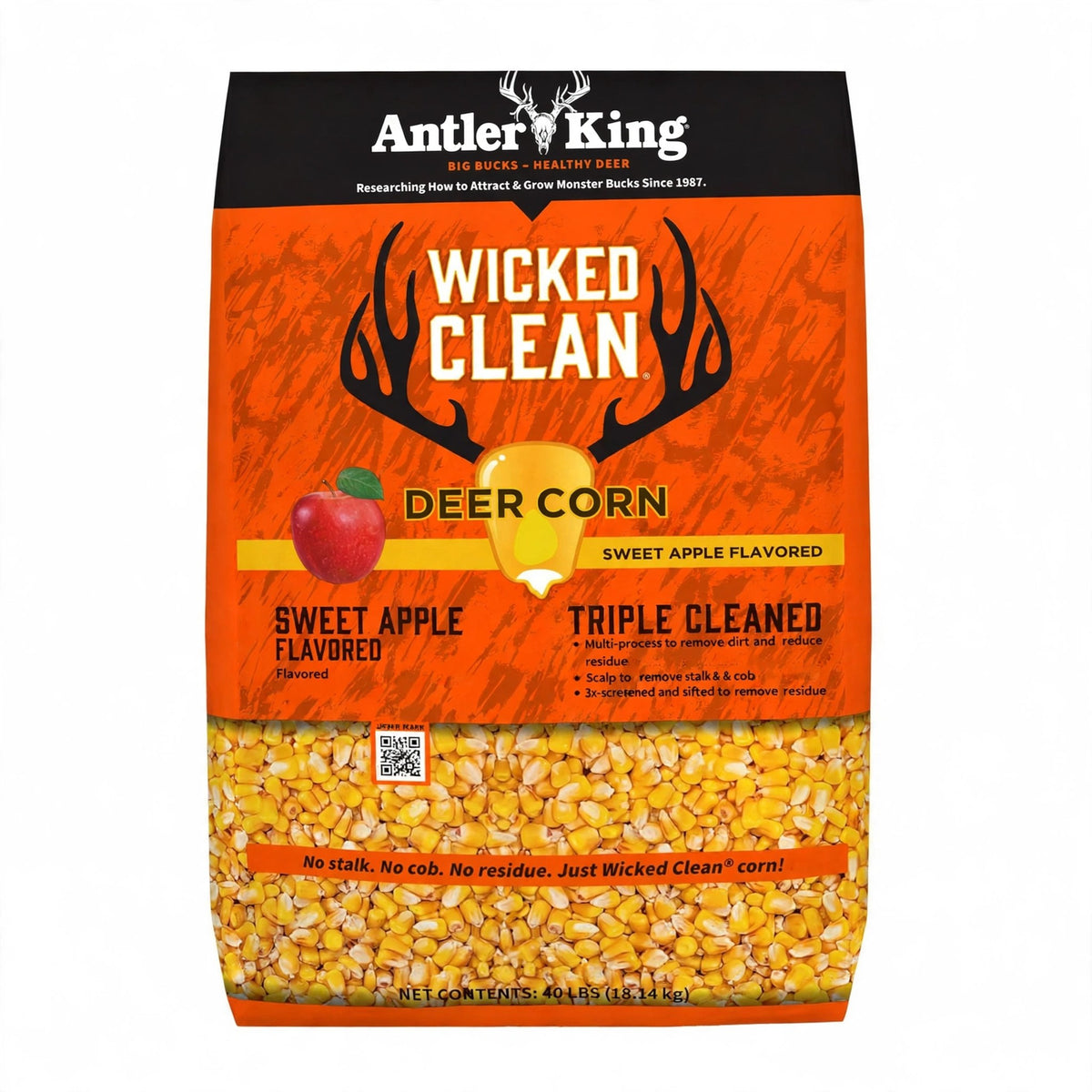 Antler King Wicked Clean Deer Corn Sweet Apple, 40 lb bag