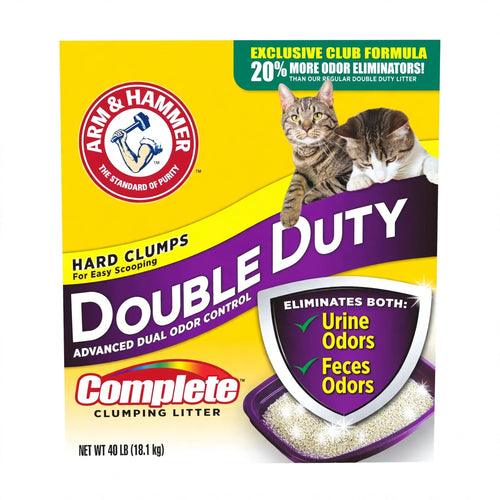 Arm & Hammer Double Duty Complete Clumping Cat Litter, 40 lb box