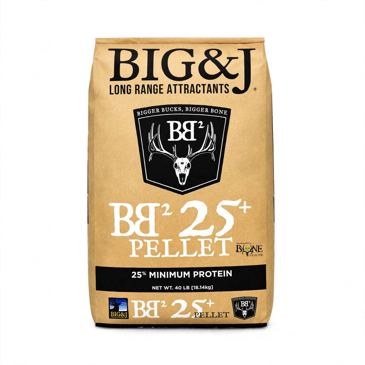 Big & J BB2 25+ Pellet deer attractant bag, 40 lb with 25 percent minimum protein