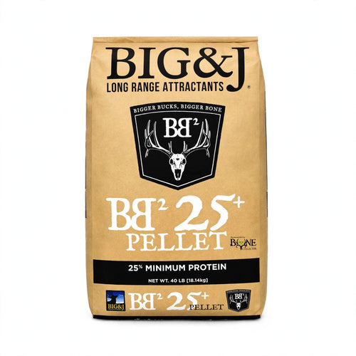 Big & J BB2 25+ Pellet deer attractant bag, 40 lb with 25 percent minimum protein