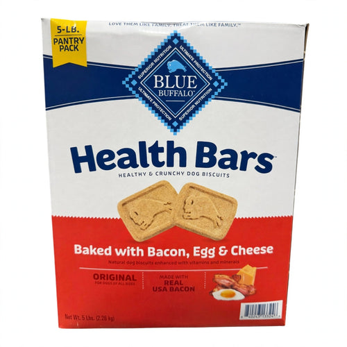 Blue Buffalo Health Bars Crunchy Dog Biscuits, Bacon Egg & Cheese