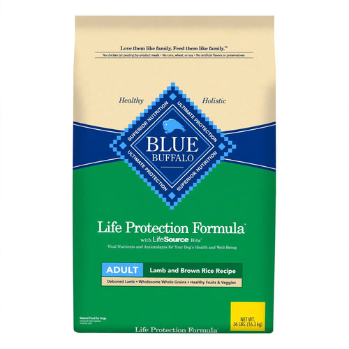 Blue Buffalo Life Protection Formula Adult Lamb & Brown Rice Dry Dog Food, 36 lb bag