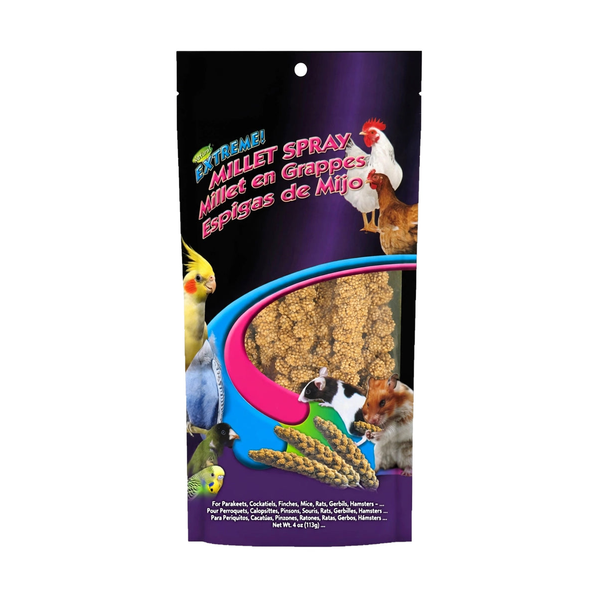 Brown's Extreme! Millet Spray 4 oz bag — natural spray millet bird treat