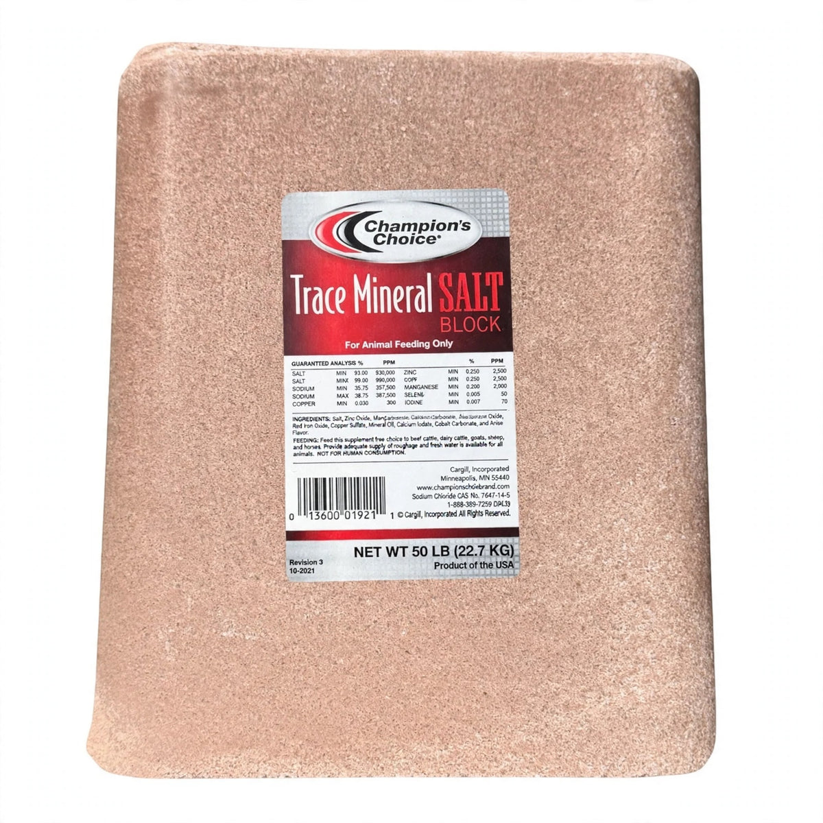 Champion's Choice Trace Mineral Salt Block, 50 lb