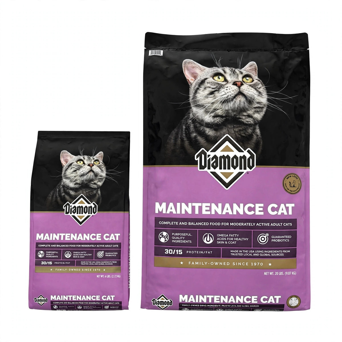 Diamond Maintenance Cat Formula Dry Cat Food 6 lb and 20 lb bags