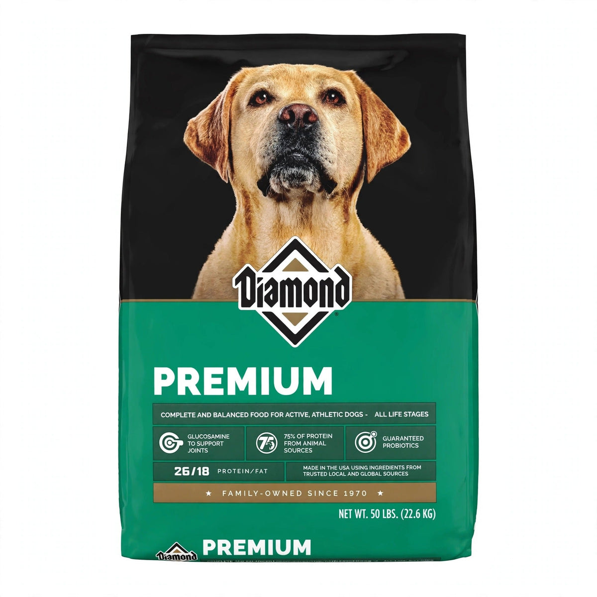 Diamond Premium All Life Stages 26/18 Dry Dog Food 50 lb bag