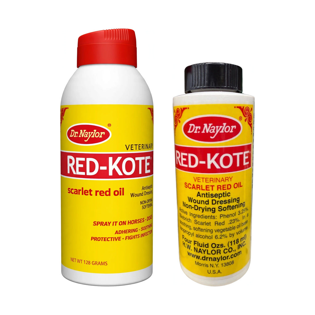 Dr. Naylor Red-Kote aerosol and dauber bottles
