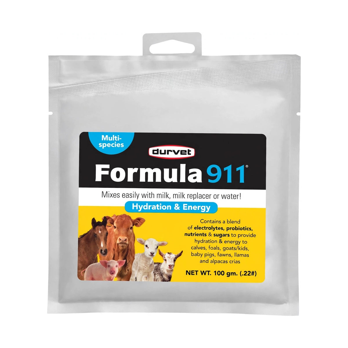 Durvet Formula 911 Energy and Electrolyte Supplement 100g packet