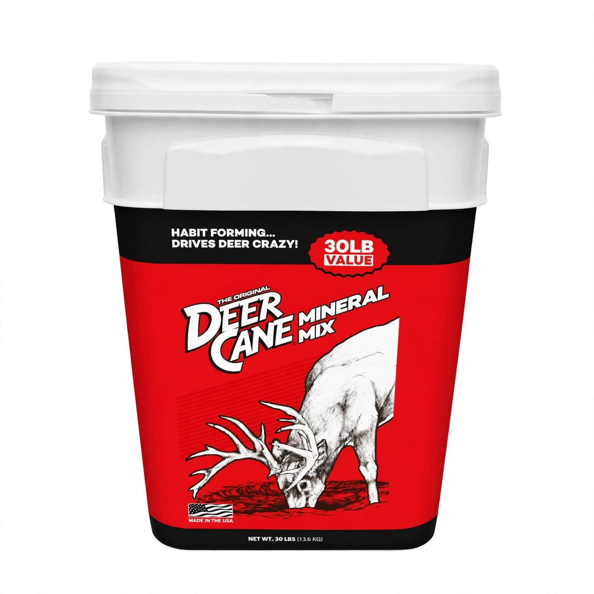 Evolved Deer Cane Mineral Mix, 30 lb value bucket