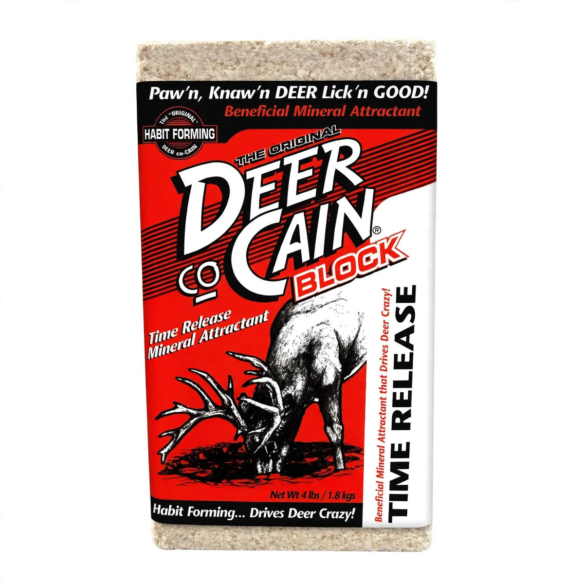 Evolved Habitats Deer Co-Cain Block, 4 lb, time release mineral attractant