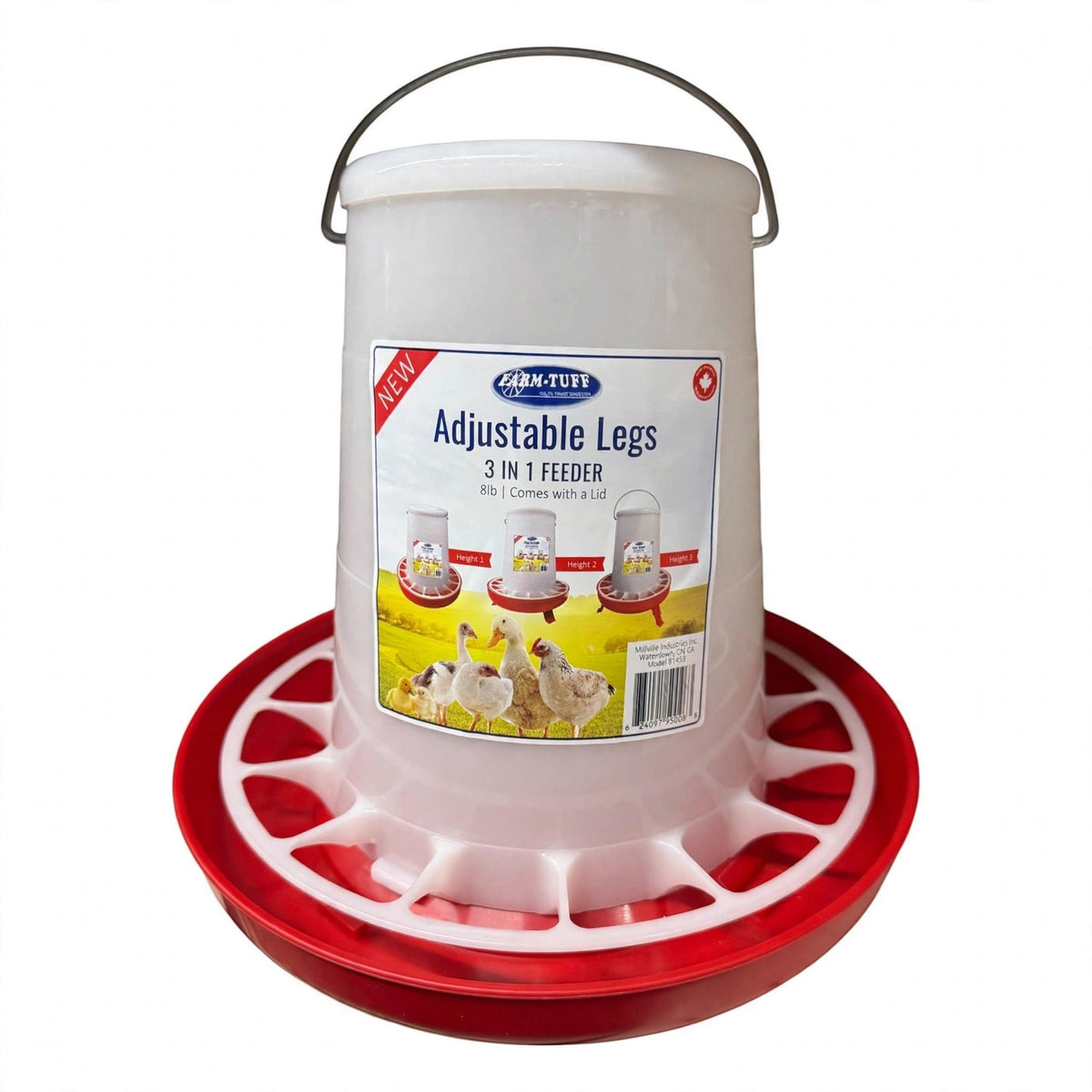 Farm-Tuff 8 lb. Chicken Feeder with Adjustable Legs