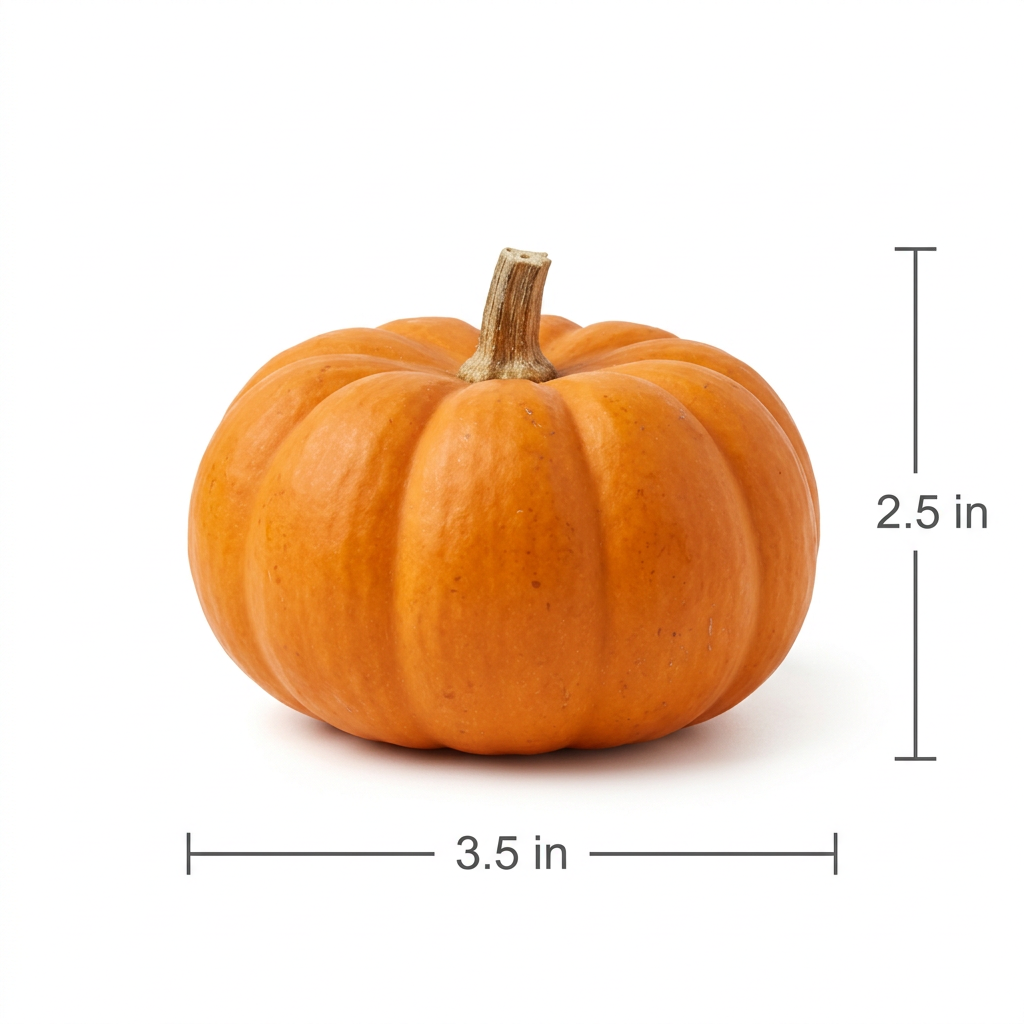 fresh mini pumpkin, 3.5 inches wide and 2.5 inches tall per pumpkin - khrysco