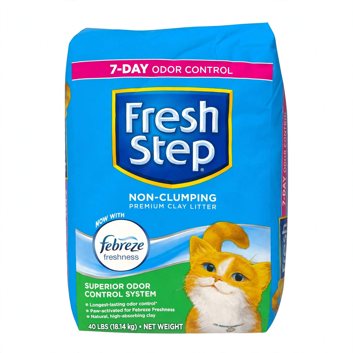 Fresh Step Non-Clumping Premium Cat Litter with Febreze Freshness, 40 lb bag