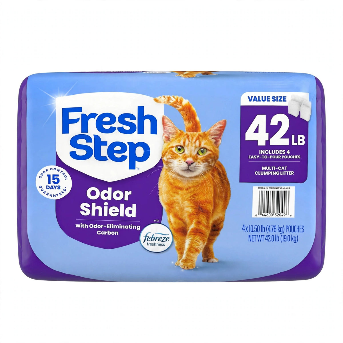Fresh Step Odor Shield Multi-Cat Clumping Litter with Febreze Freshness, 42 lb