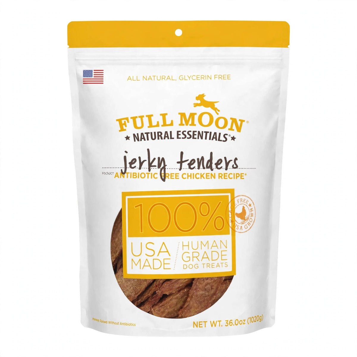 Full Moon Natural Essentials Chicken Jerky Tenders Dog Treats, 36 oz bag