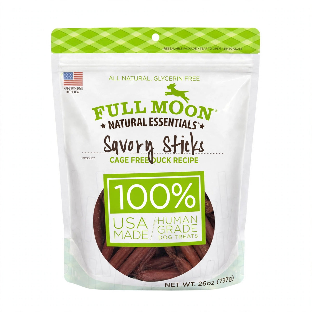 Full Moon Natural Essentials Duck Savory Sticks Dog Treats, 26 oz