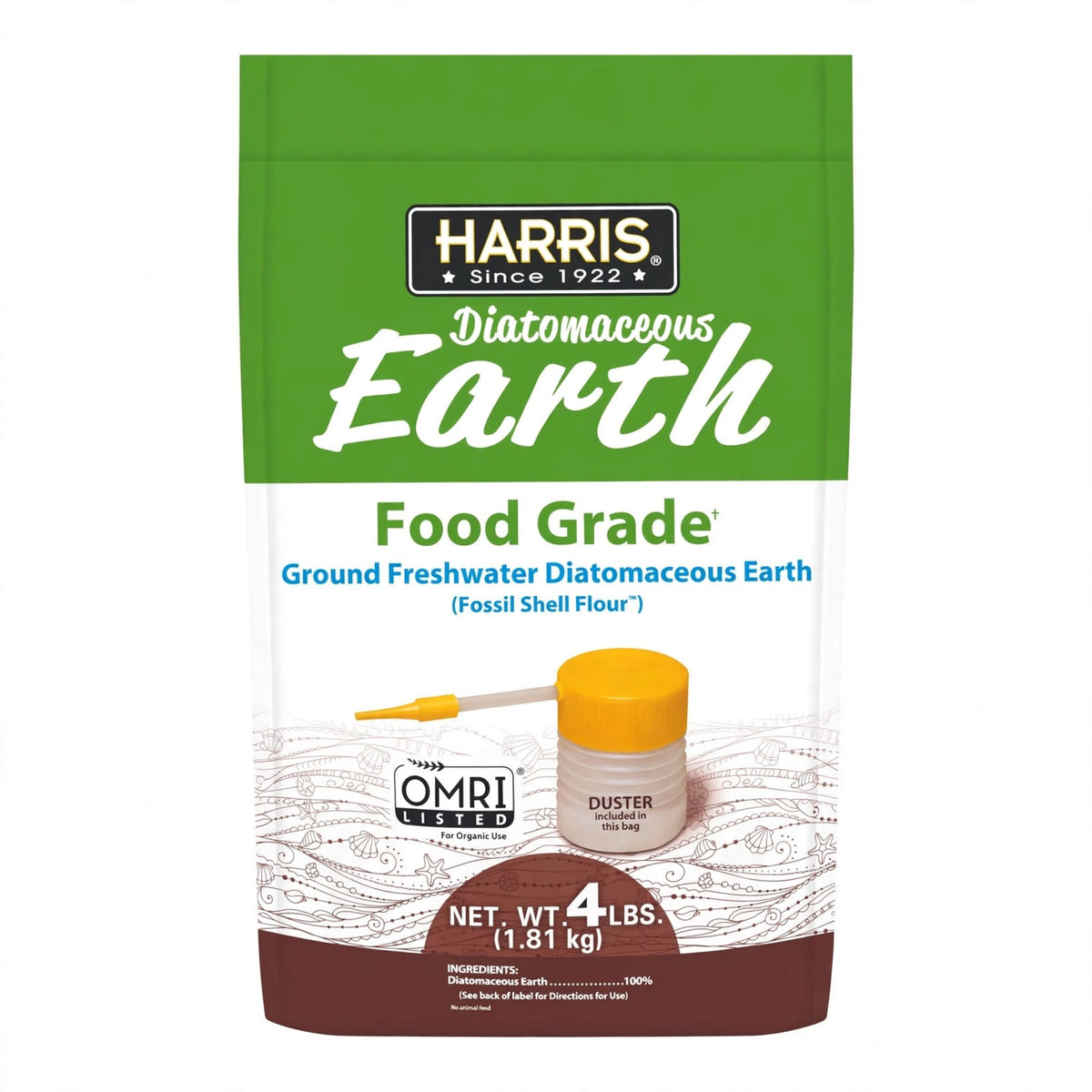Harris Food Grade Diatomaceous Earth Powder, 4 lb bag