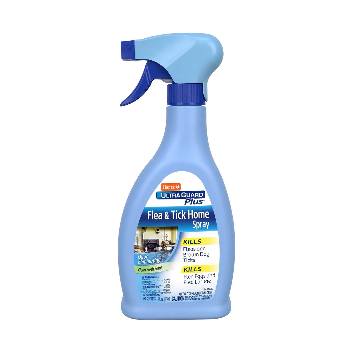Hartz UltraGuard Plus Flea & Tick Home Spray that kills fleas, brown dog ticks, flea eggs and larvae, 16 oz
