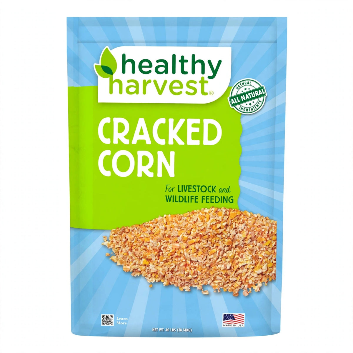 Healthy Harvest Cracked Corn for Livestock and Wildlife Feeding, 40 lb bag