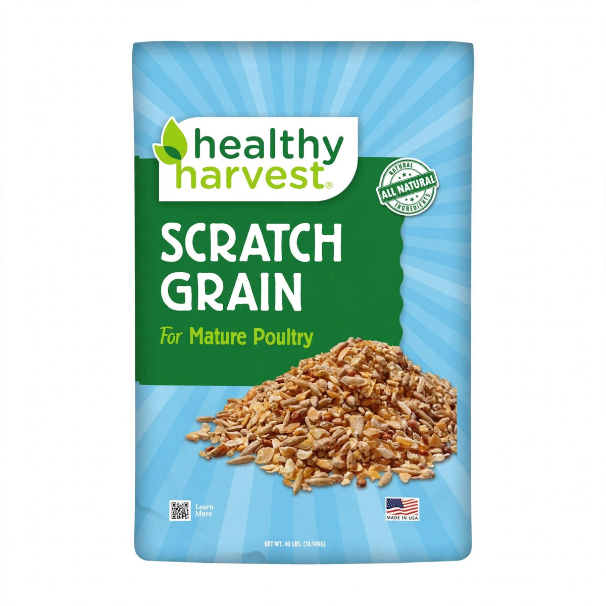 Healthy Harvest Scratch Grain for Mature Poultry, 40 lb bag