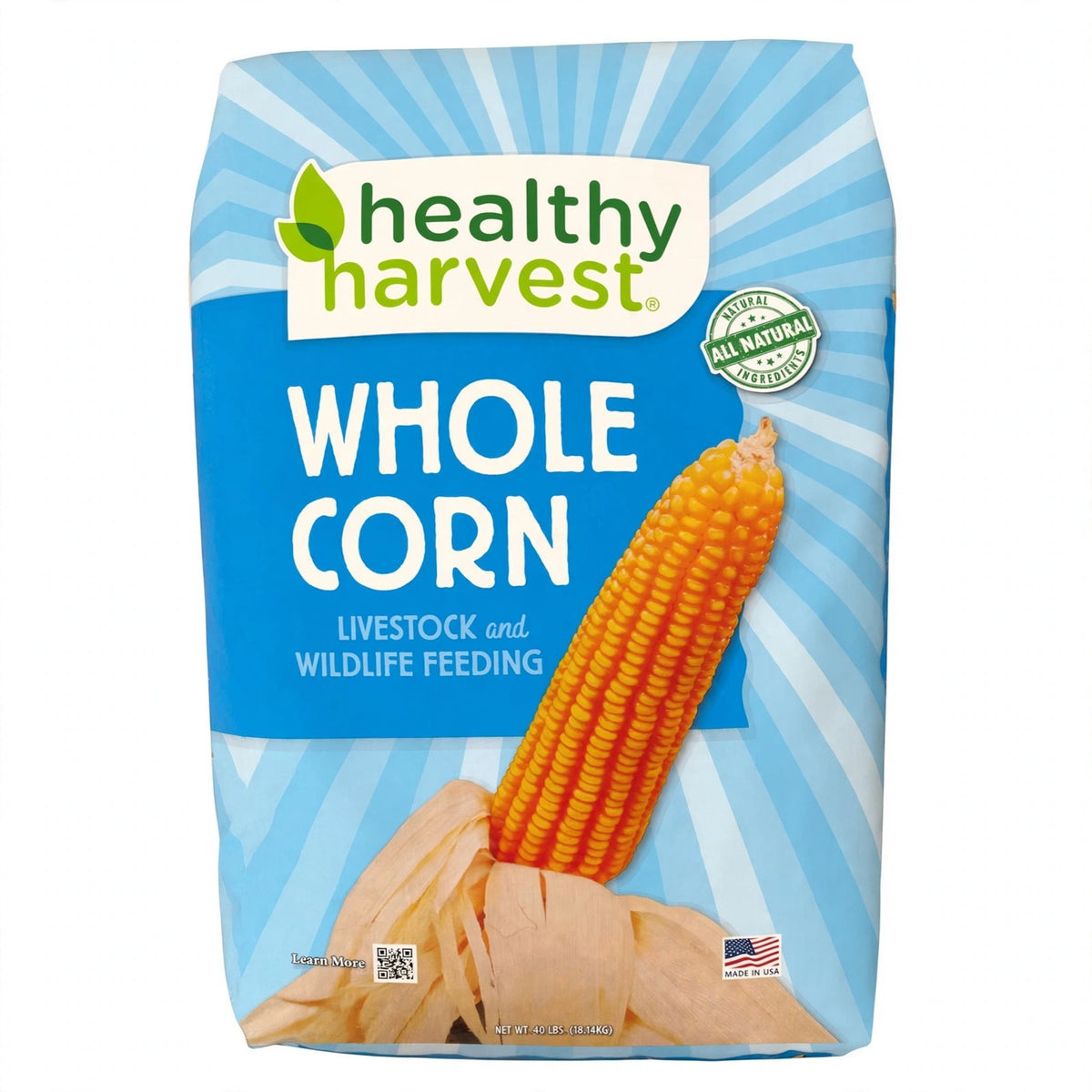 Healthy Harvest Whole Corn for Livestock and Wildlife Feeding, 40 lb bag