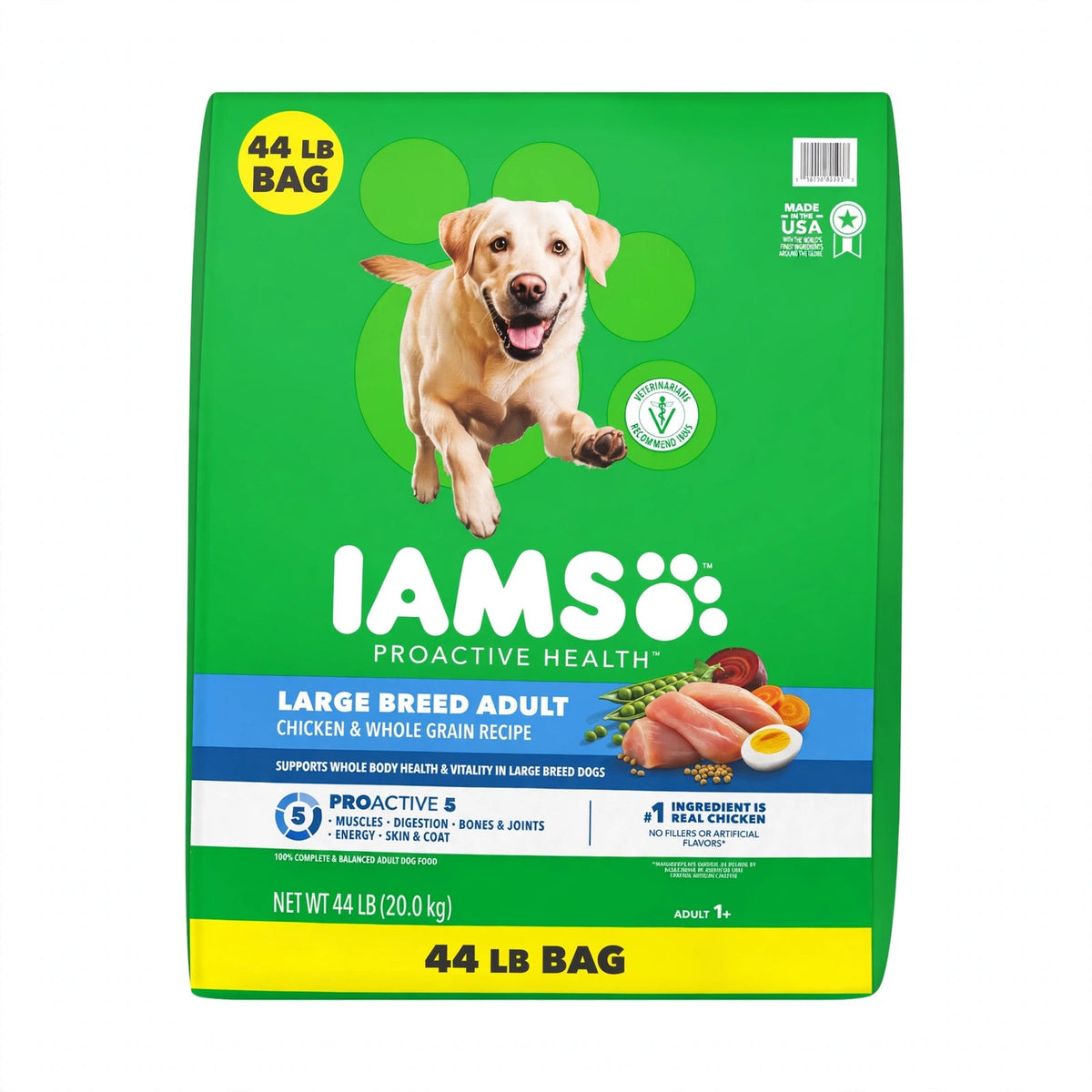 IAMS Proactive Health Large Breed Chicken Adult Dry Dog Food, 44 lb bag