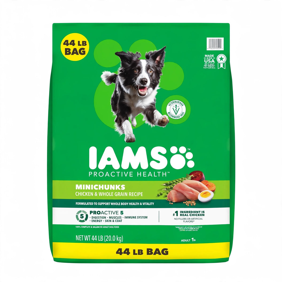 IAMS Proactive Health Minichunks Chicken & Whole Grain Recipe Dry Dog Food, 44 lb bag