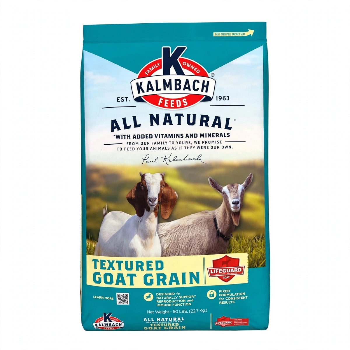 Kalmbach 16% All Natural Textured Goat Grain, 50 lb bag