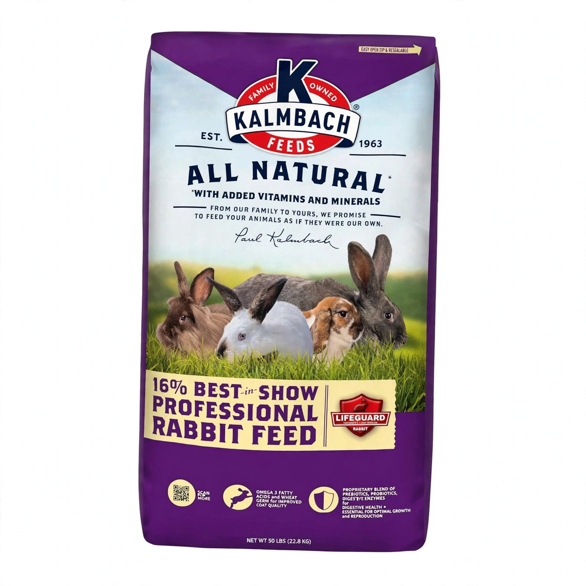 Kalmbach 16% Best-in-Show Professional Rabbit Feed, 50 lb bag
