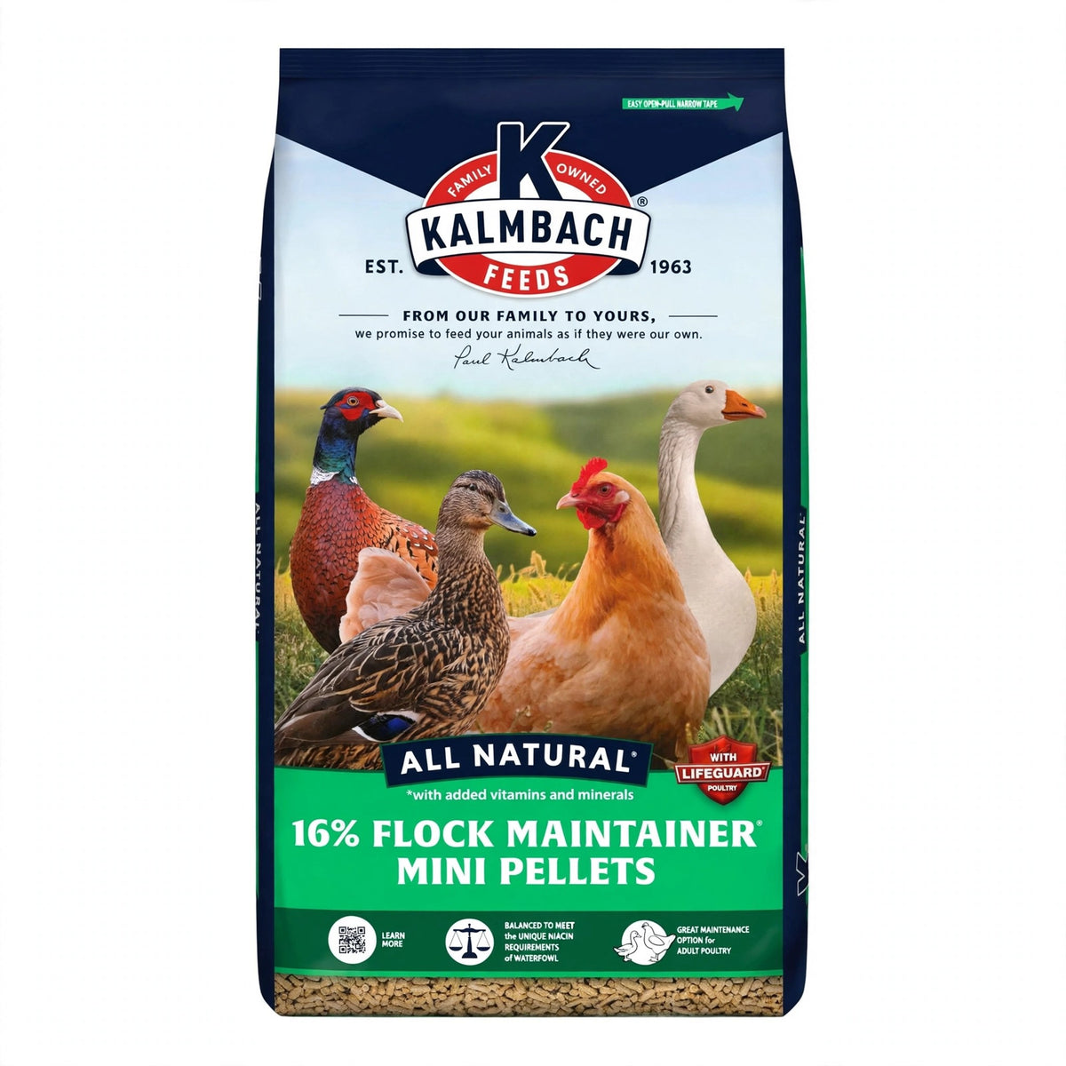 Kalmbach 16% Flock Maintainer Mini Pellets, 50 lb bag