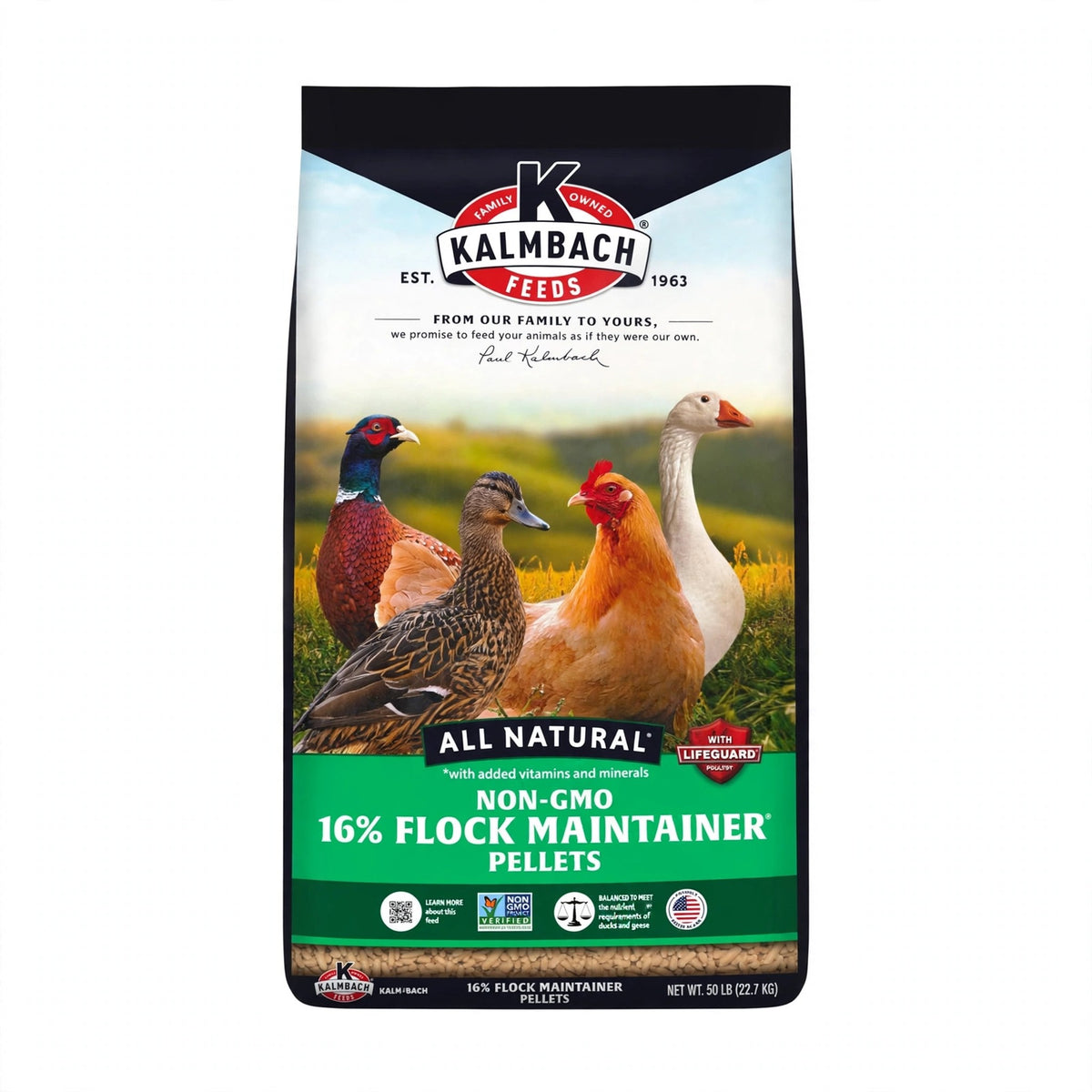 Kalmbach 16% Flock Maintainer Non-GMO Pellets, 50 lb bag