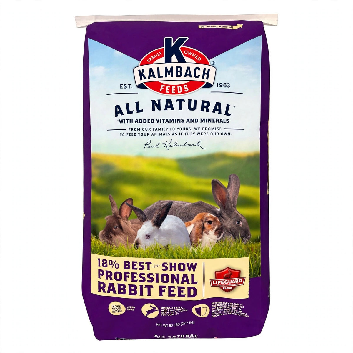 Kalmbach 18% Best-in-Show Professional Rabbit Feed, 50 lb bag