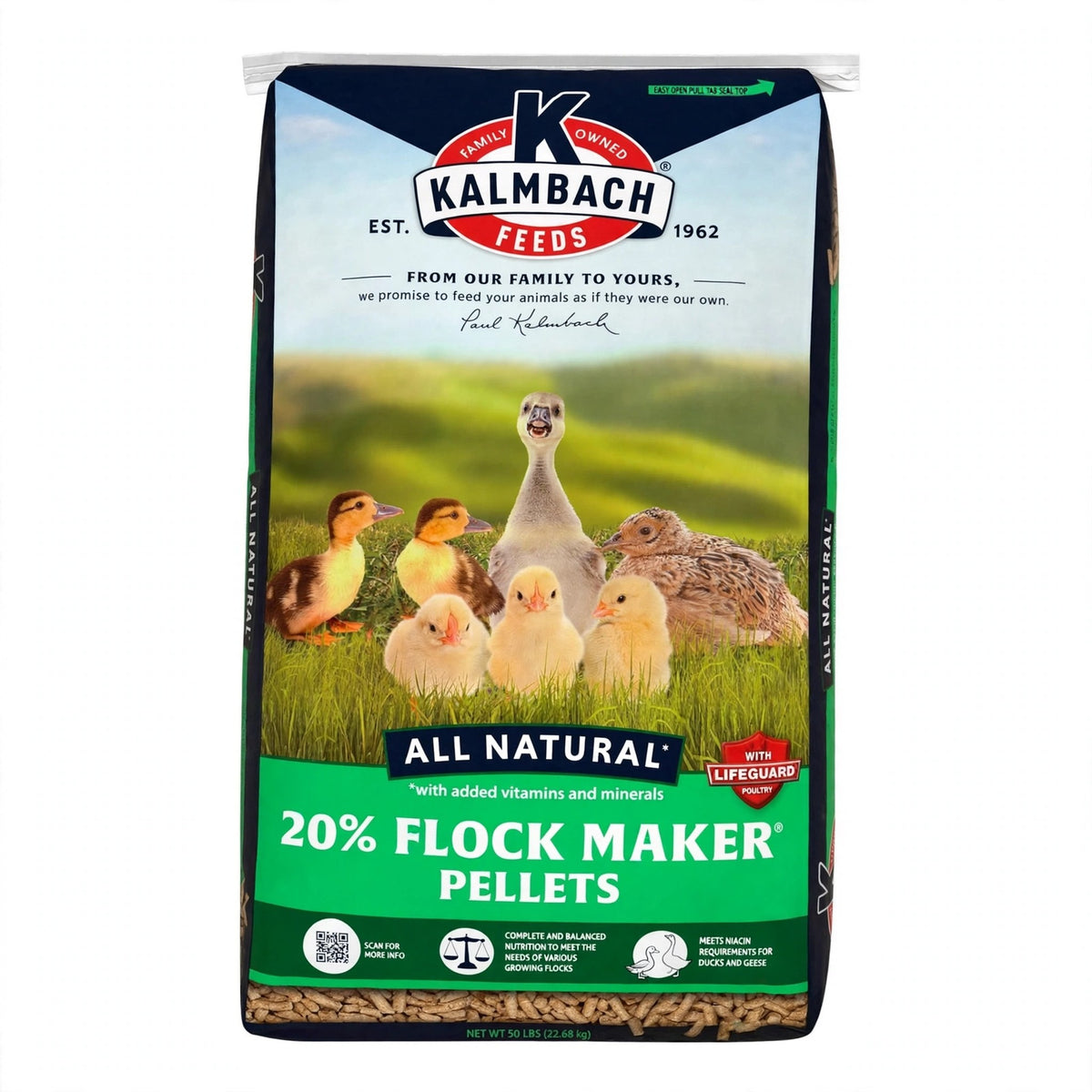 Kalmbach 20% Flock Maker Pellet, 50 lb bag