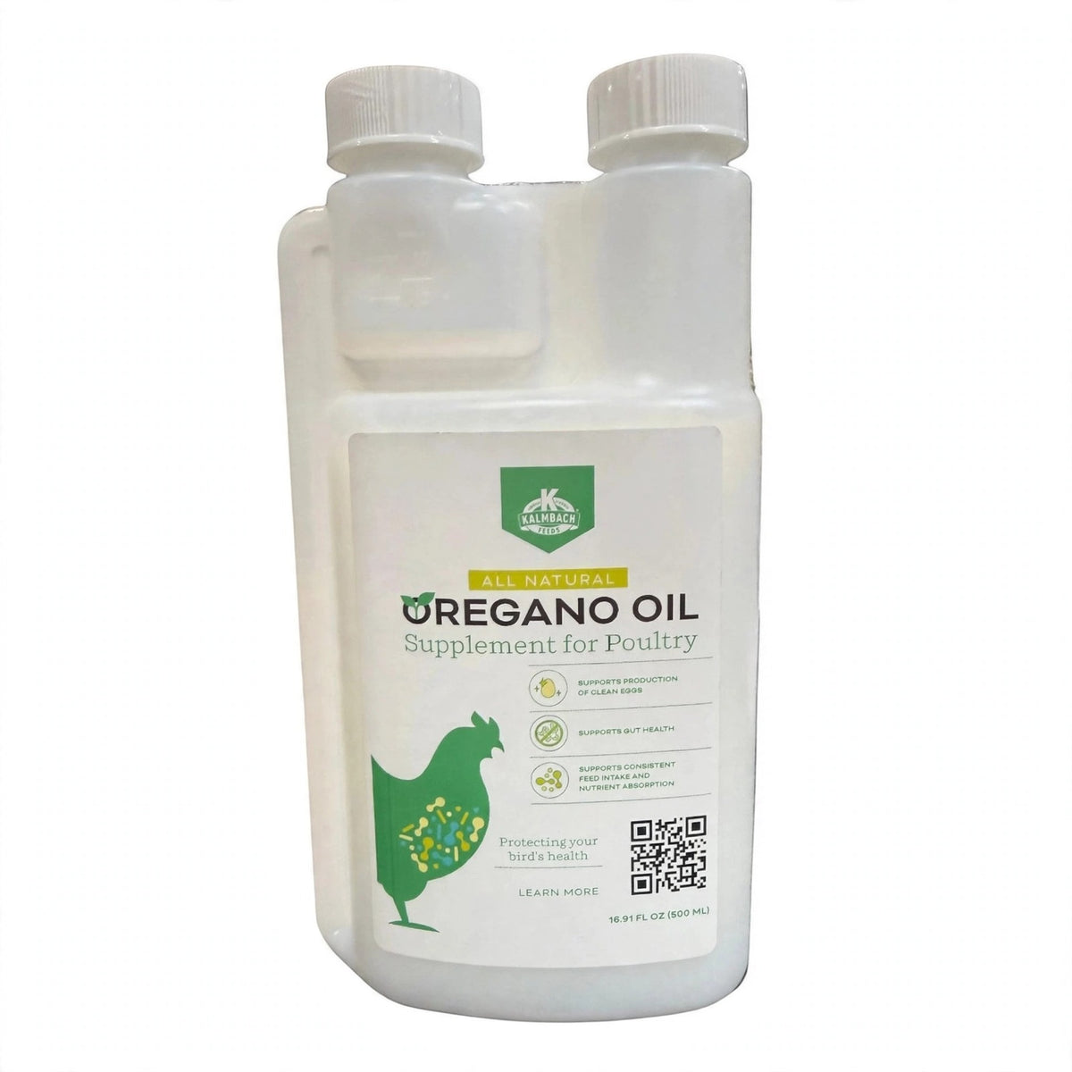 Kalmbach All Natural Oregano Oil Supplement for Poultry, 16 oz bottle
