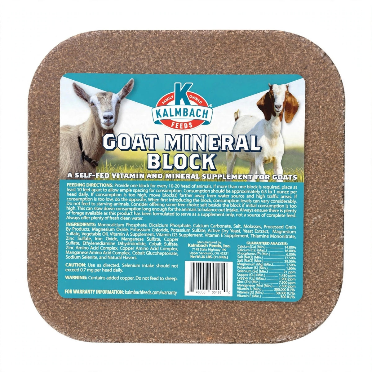 Kalmbach Goat Mineral Block, 25 lb