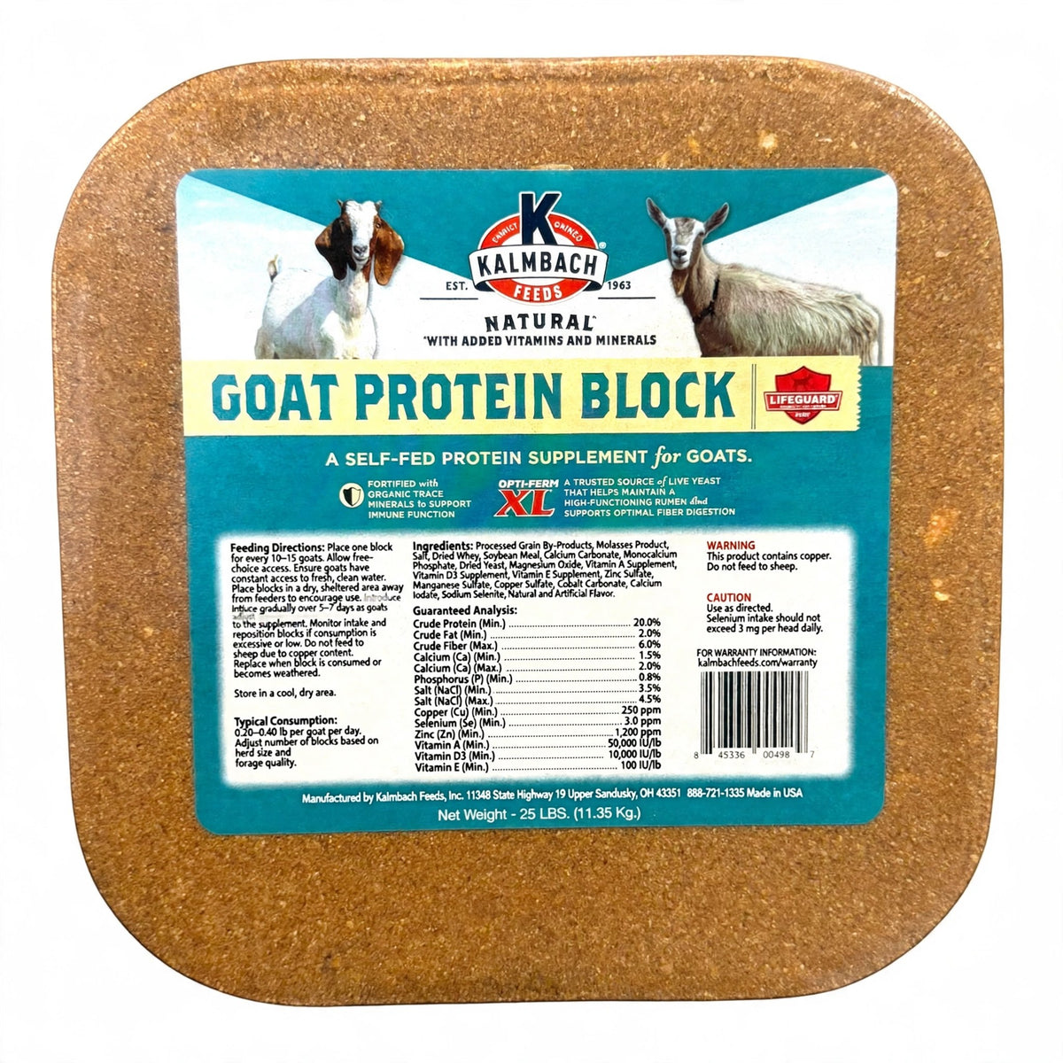 Kalmbach Goat Protein Block, 25 lb