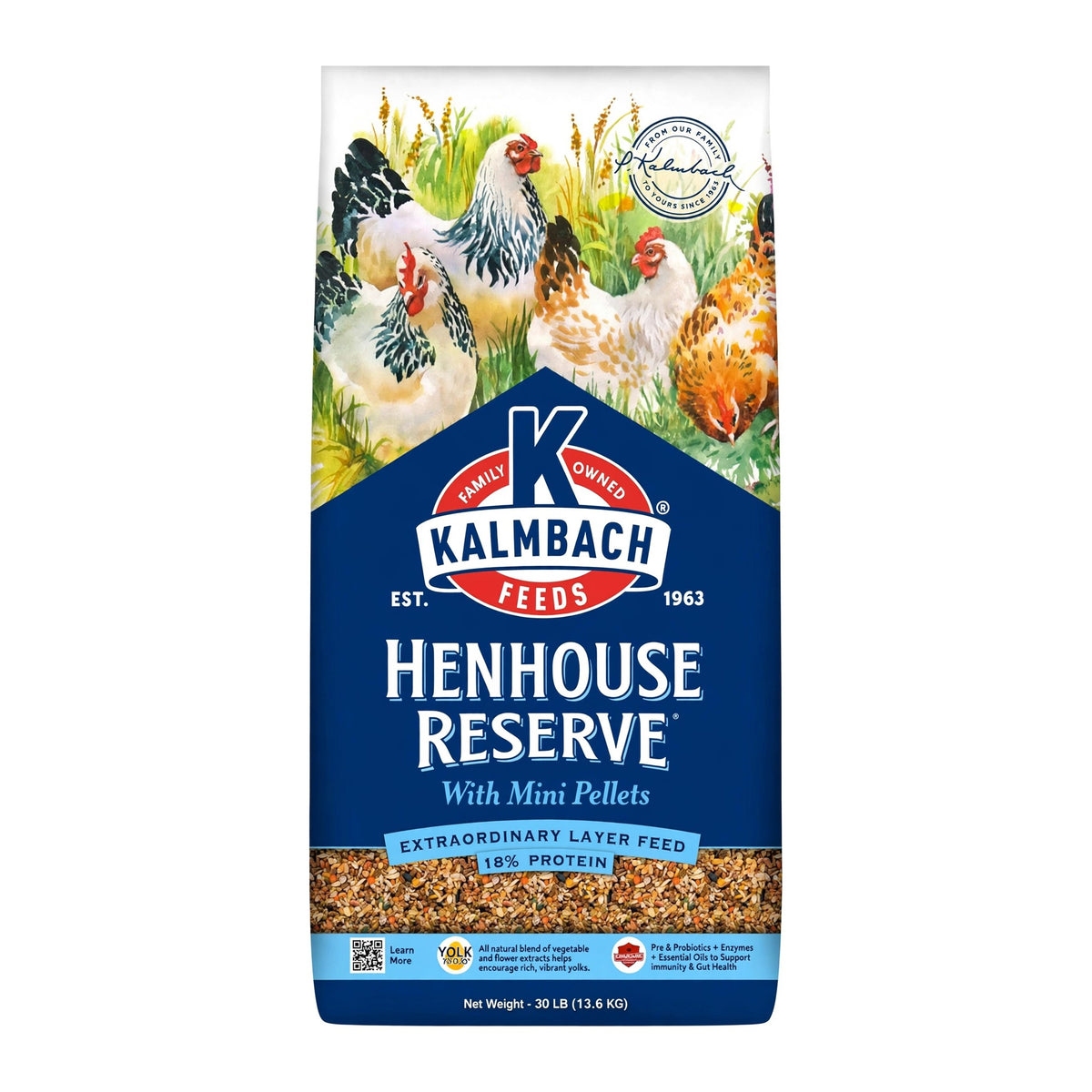 Kalmbach Henhouse Reserve with Mini Pellets, 30 lb bag