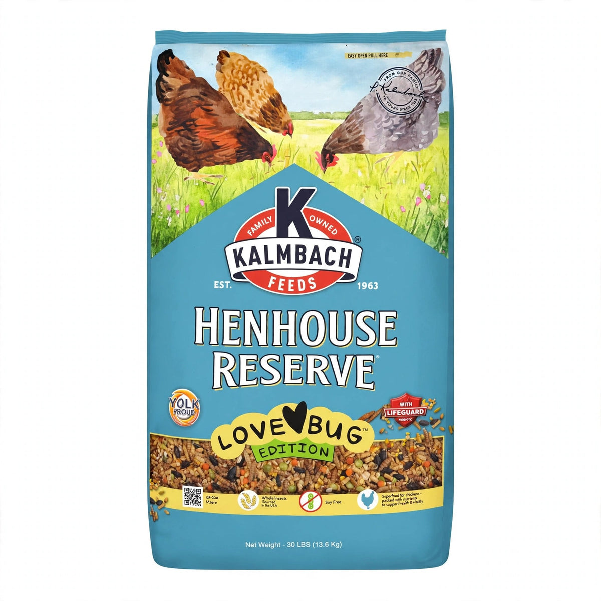Kalmbach Henhouse Reserve LoveBug Soy-Free Layer Feed, 30 lb bag