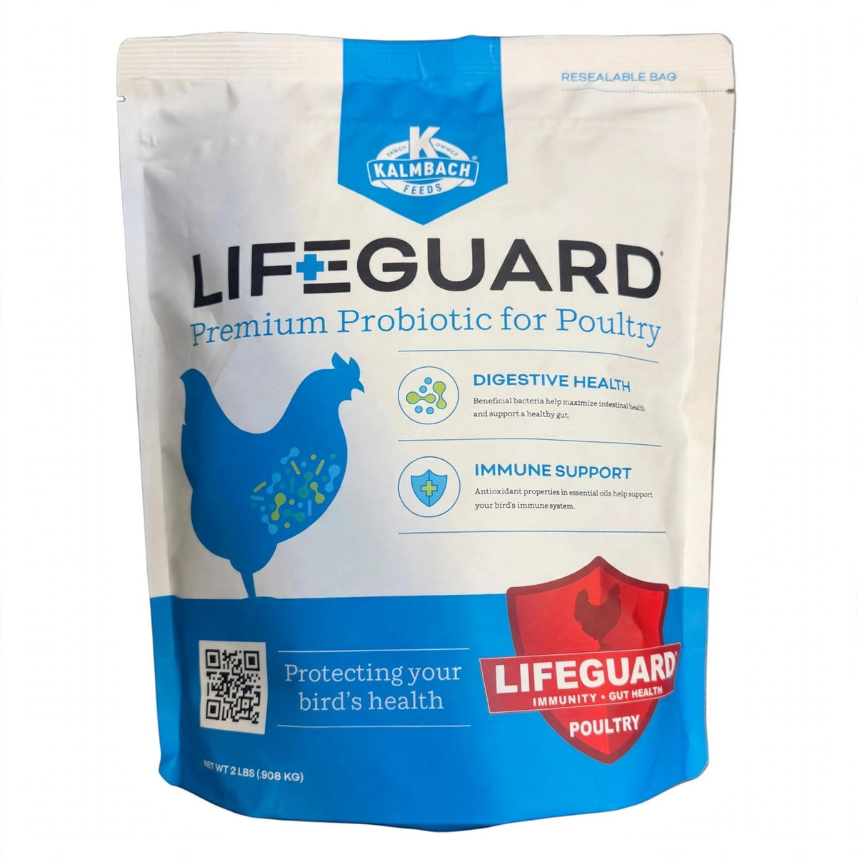 Kalmbach Lifeguard Premium Probiotic for Poultry, 2 lb pouch