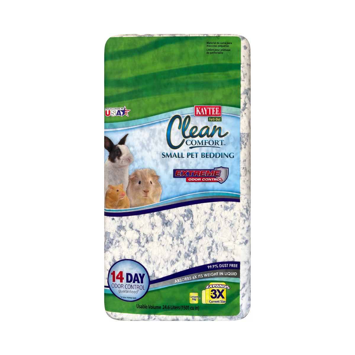 Kaytee Clean Comfort Extreme Odor Control small pet bedding with 14-day odor control guarantee, 24.6 liter bag