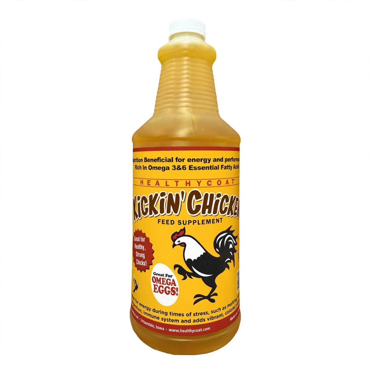Kickin' Chicken Poultry Feed Supplement, 1 qt bottle