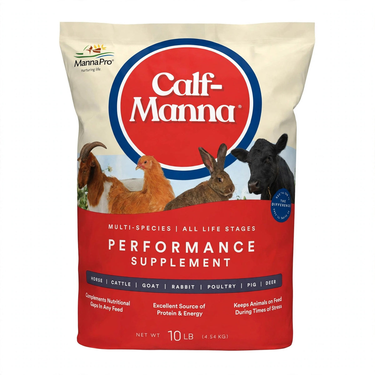 Manna Pro Calf-Manna Multi-Species Performance Supplement, 10 lb bag