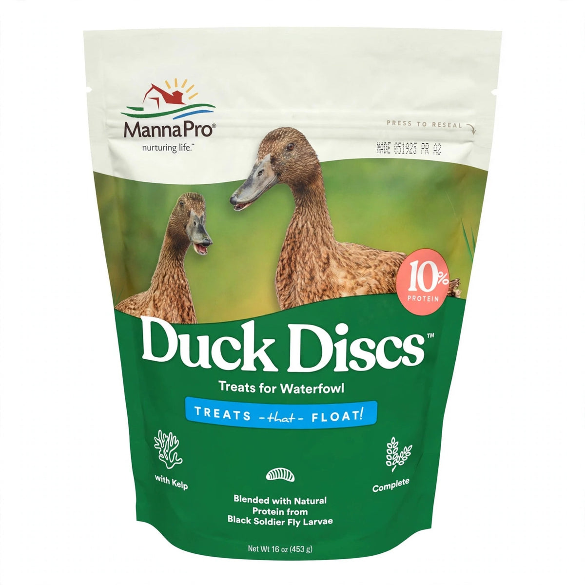 Manna Pro Duck Discs Treats for Waterfowl, 16 oz pouch